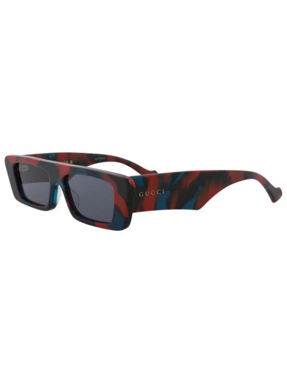 New Gucci Mens Square/Rectangle Havana Havana Blue Fashion Designer Sunglasses